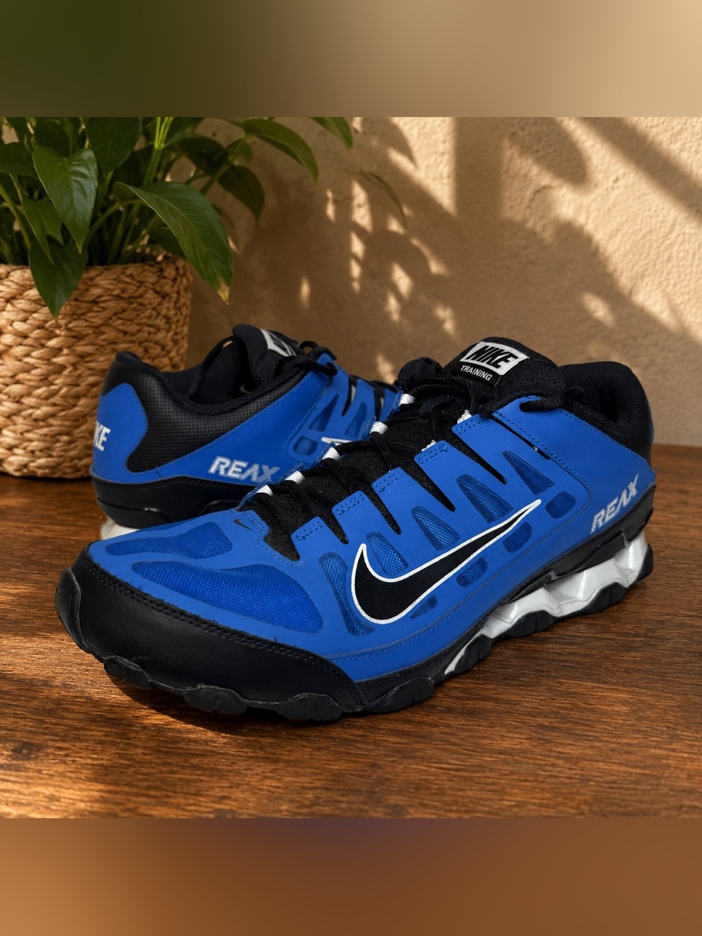 Nike Reax 8 TR Men’s Size 14 Blue Black Training Shoes 621716-401